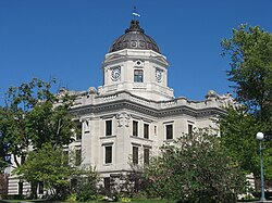 Monroe County Courthouse in Bloomington from southwest